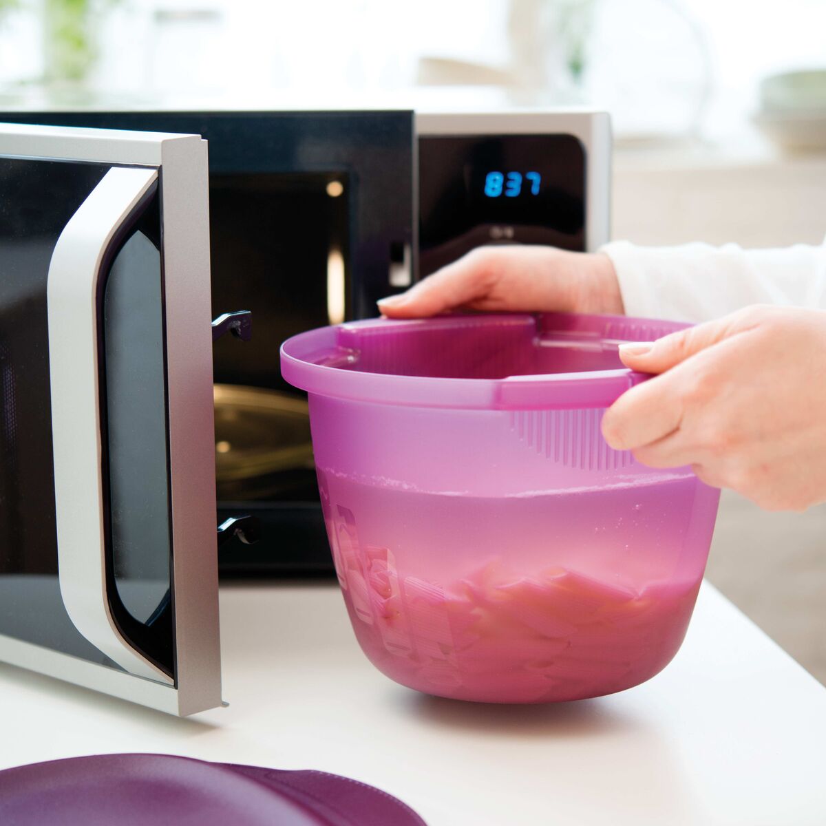 סיר פסטה עגול למיקרוגל 3 ליטר