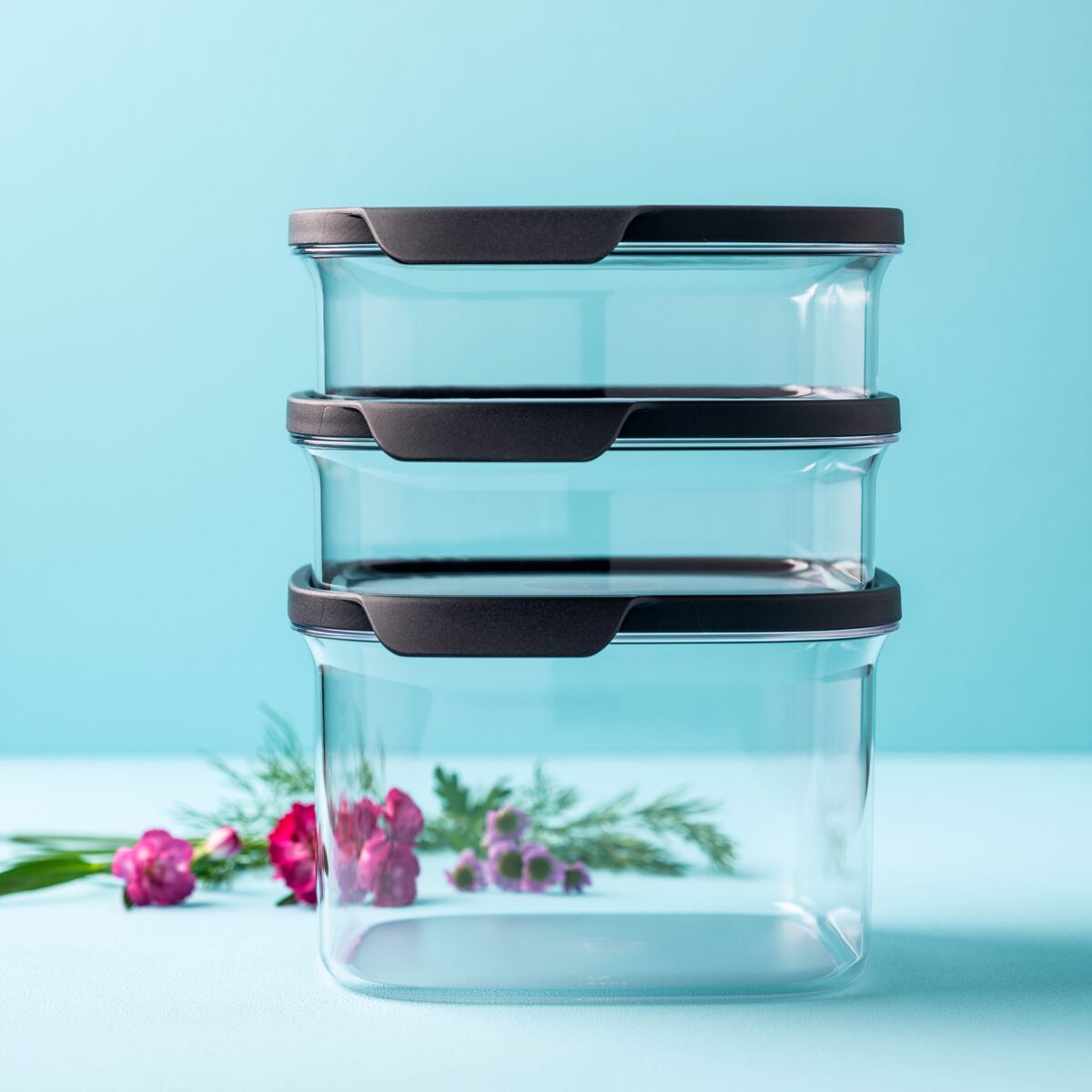 אחסון שקוף מרובע 825 מ״ל